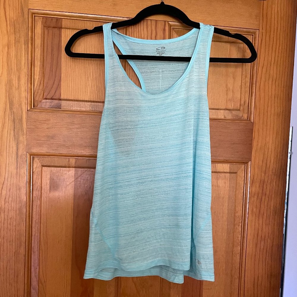 Blue workout top